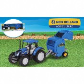 Jouet Tracteur et Presse  balles Agricole Bleu T5 120 New Holland Agriculture