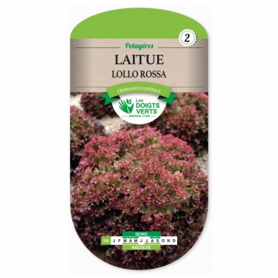 Graines Laitue Lollo Rossa - Les Doigts Verts